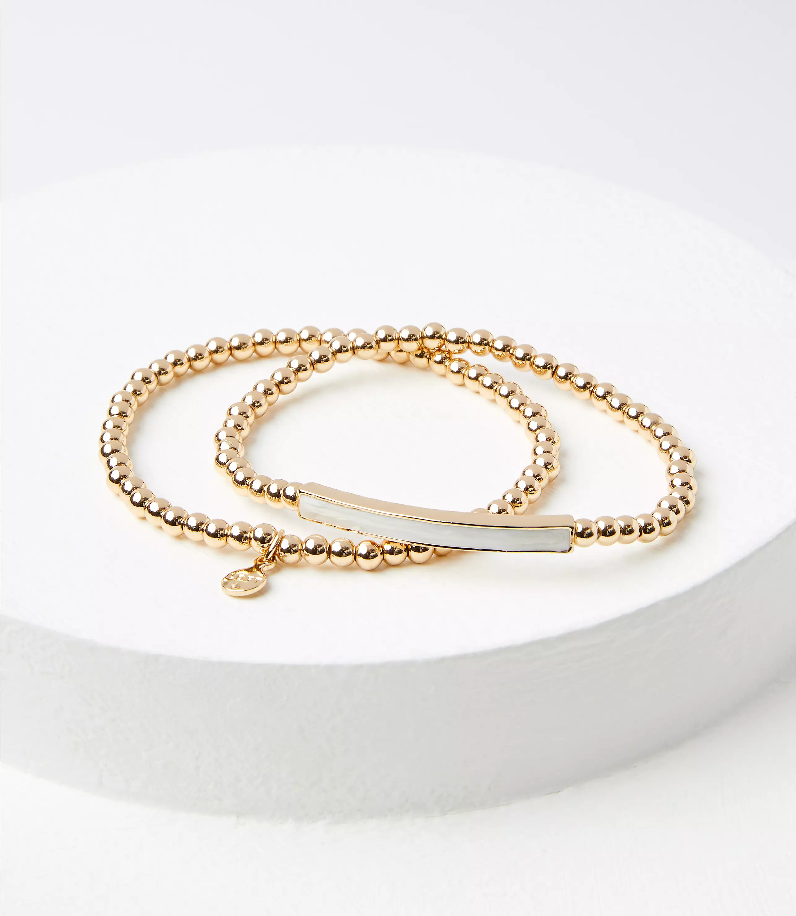 Mother Of Pearl Stretch Bracelet Set | LOFT