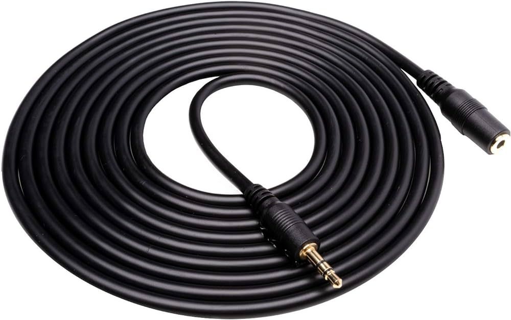 Movo MC10 3.5mm Audio Cable - 3.5mm TRS Female to Male 10ft Extension Cord for Microphones, Headp... | Amazon (US)