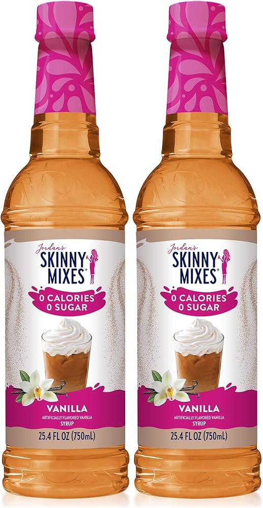 Jordan's Skinny Syrups Sugar Free Coffee Syrup, Vanilla Flavor Drink Mix, Zero Calorie Flavoring ... | Amazon (US)