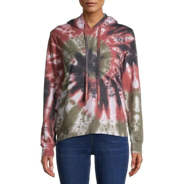No Boundaries Juniors Tie Dye Hoodie with Face Mask | Walmart (US)