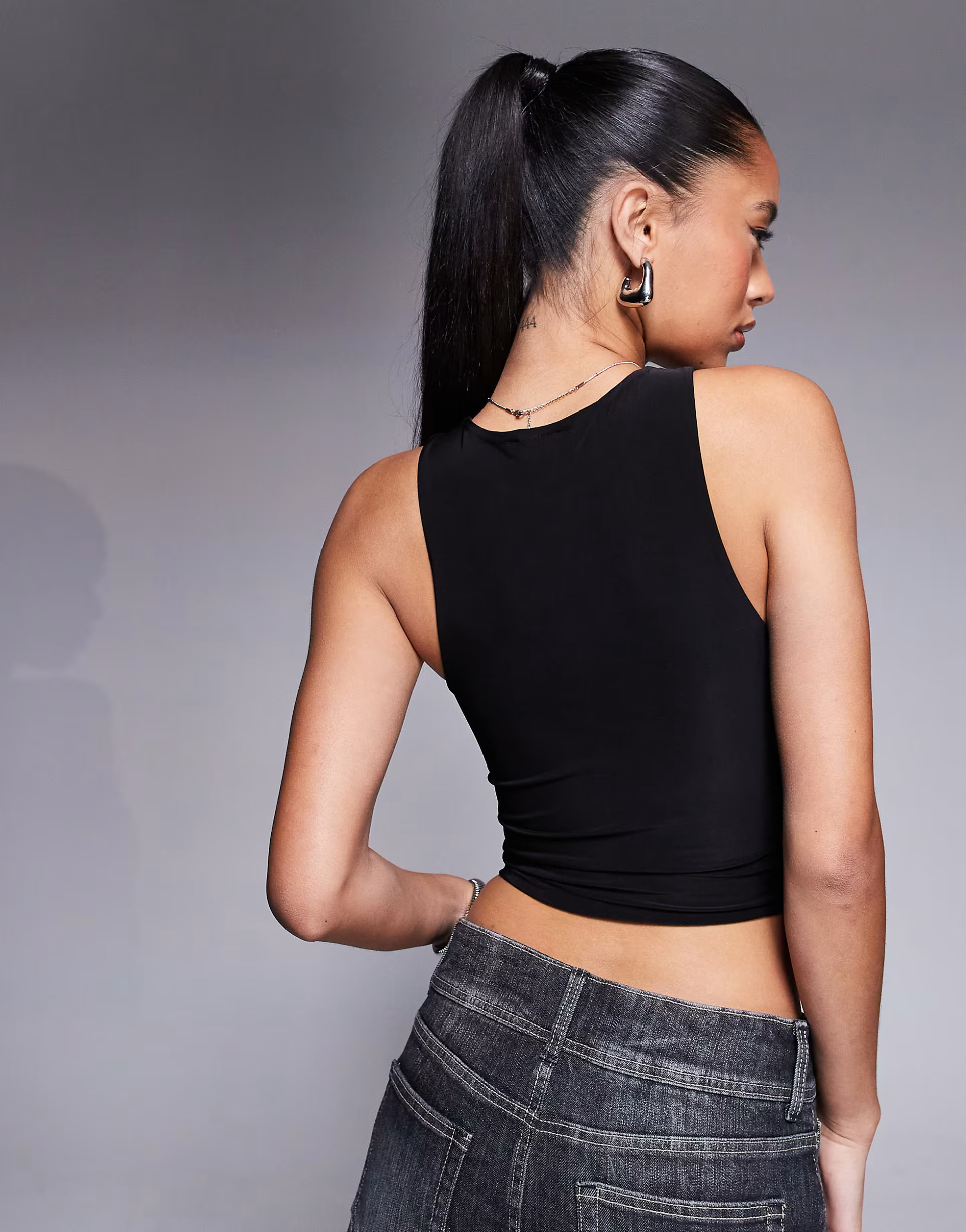 ASOS DESIGN double layer racer vest in black | ASOS (Global)