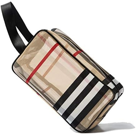 CheeseandU PVC Stripe Cosmetic Bag Waterproof Zipper Makeup Bag Multifunctional Large Capacity Me... | Amazon (US)