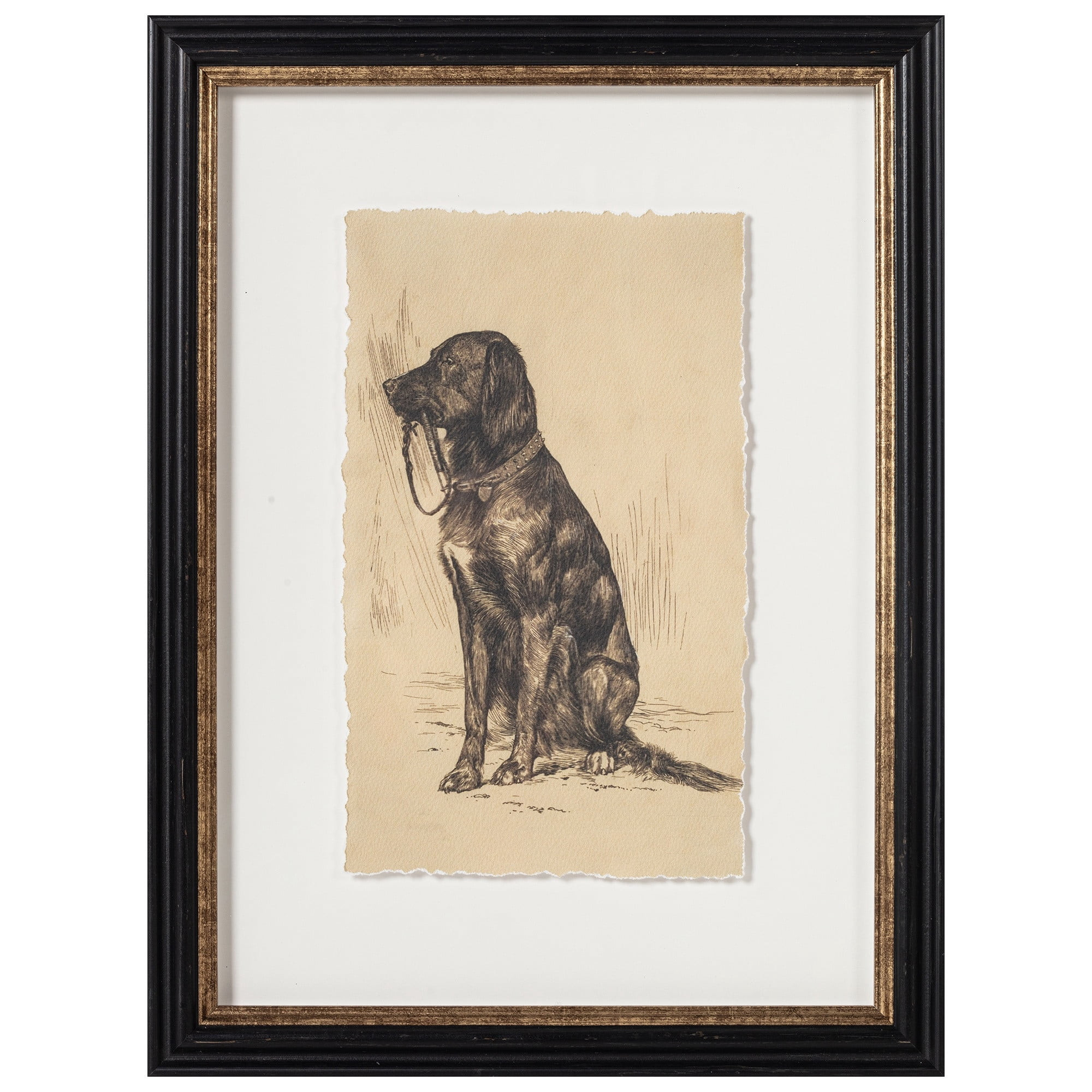 My Texas House Leashed Lab Sepia Two-Tone Framed Under Glass Wall Art 12x16 - Walmart.com | Walmart (US)