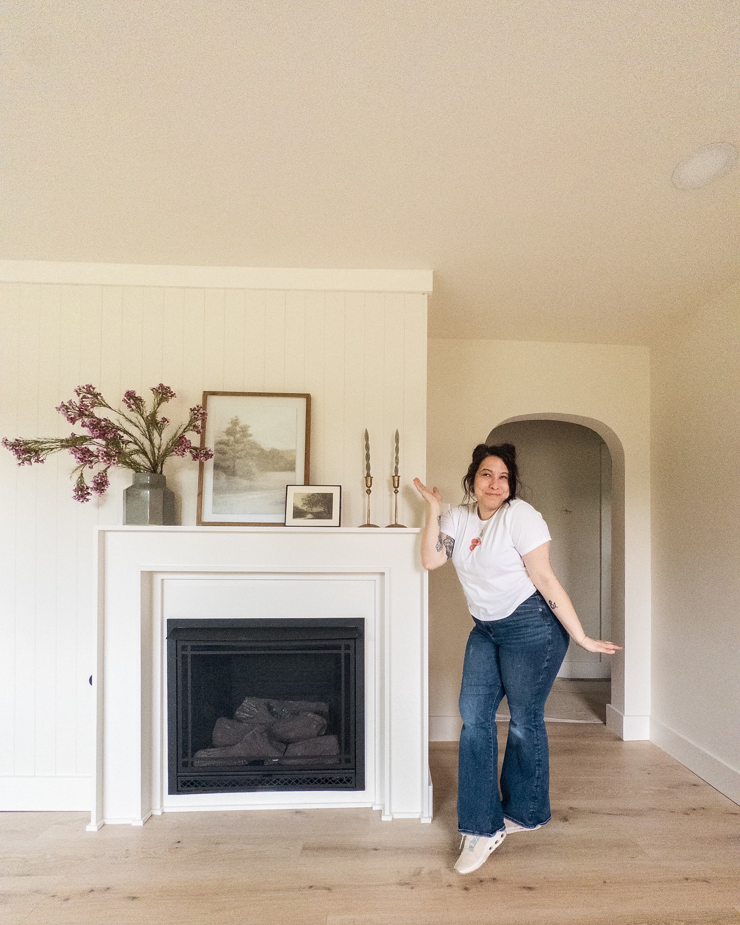 A little before & after magic coming your way… ✨SWIPE✨
This fireplace was giving haunted house vibes. First , dark stone then crumbling brick, and honestly, not a lot of hope . But you know us, Billy and I weren’t about to let it stay that way. We demo’d, problem solved, and brought this space back to life with a fresh, clean look that feels way more charming.

It’s wild to see how far it’s come: from dark and dated to bright and welcoming. I’d say this one was a labor of love (for me, Z)  and a little bit of sweat and stubbornness. 

So, tell me: would you have kept the dark stone or gone for the bright and fresh look like we did?

@tacticalbuildersllc 
#FireplaceGlowUp #BeforeAndAfter #DIYHomeRenovation #OldHouseVibes #HomeTransformation #FireplaceMakeover #DesignDecisions #RestoringOldHomes #HomeInspo #HouseGoals #BuilderLife #CottageCoreVibes #NeutralHome #CozyCorner #FixerUpperJourney #DesignGoals #DIYLife #HomeDesignLover #handmadewithlove #homeinspo #houseinspo #ThisOldHouse #tacticallybuiltstyledpretty #fireplacetransformation