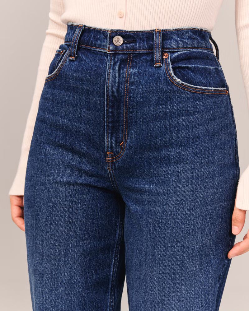 Women's Curve Love Ultra High Rise 90s Straight Jean | Women's Bottoms | Abercrombie.com | Abercrombie & Fitch (US)