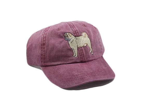 Pug embroidered hat, baseball cap, dog lover gift, pet mom cap, dog dad, mom, gift for pet lover,... | Etsy (US)