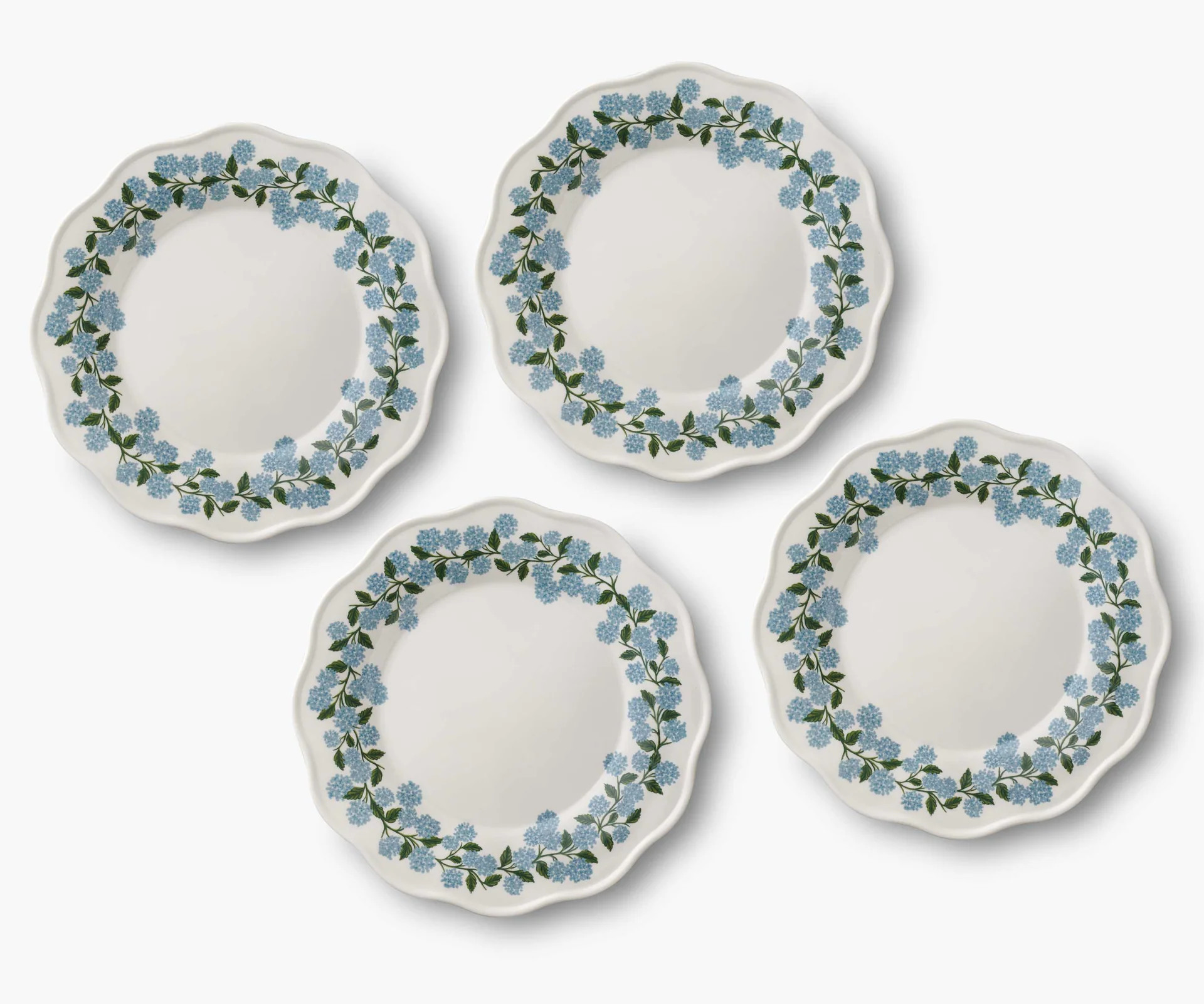 Melamine Assorted Dinner Plates - Hydrangea | Rifle Paper Co.