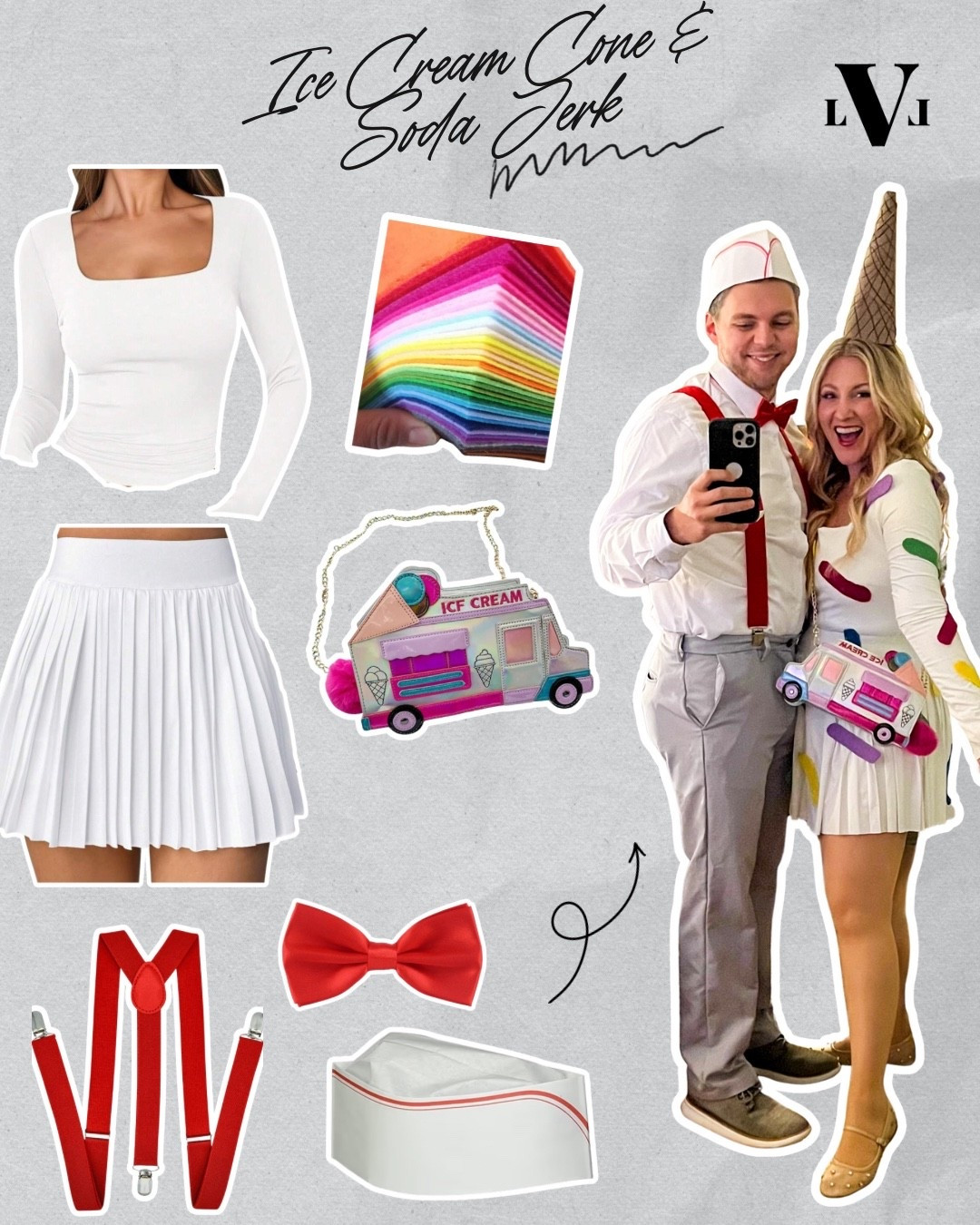 Sweet & simple DIY 🍦
Our first Halloween together — and one of my favorites! I made the sprinkles from felt while we were traveling, and it came together so easily. Linked everything to recreate this Ice Cream Cone & Soda Jerk look below 👇
#LTKcouplescostume #LTKDIY #LaVidaLati

#LTKSeasonal #LTKFindsUnder50 #LTKHalloween