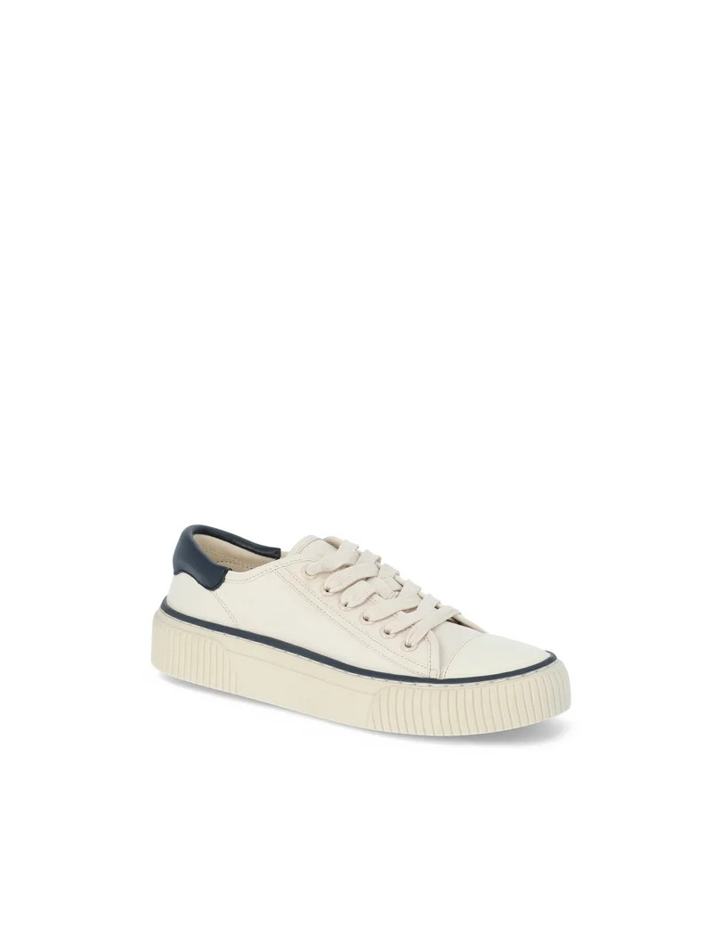 Free Assembly Women's Low Top Canvas Sneakers, Sizes 6-11 | Walmart (US)