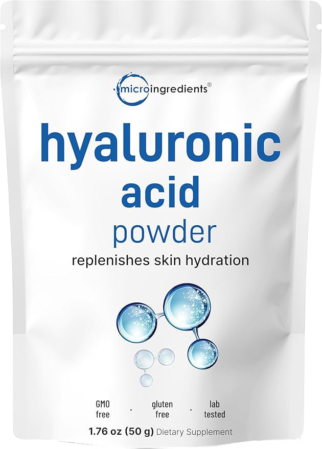 Micro Ingredients Hyaluronic Acid Serum Powder, 50 Grams | Low Molecular Weight, Cosmetics Grade ... | Amazon (US)