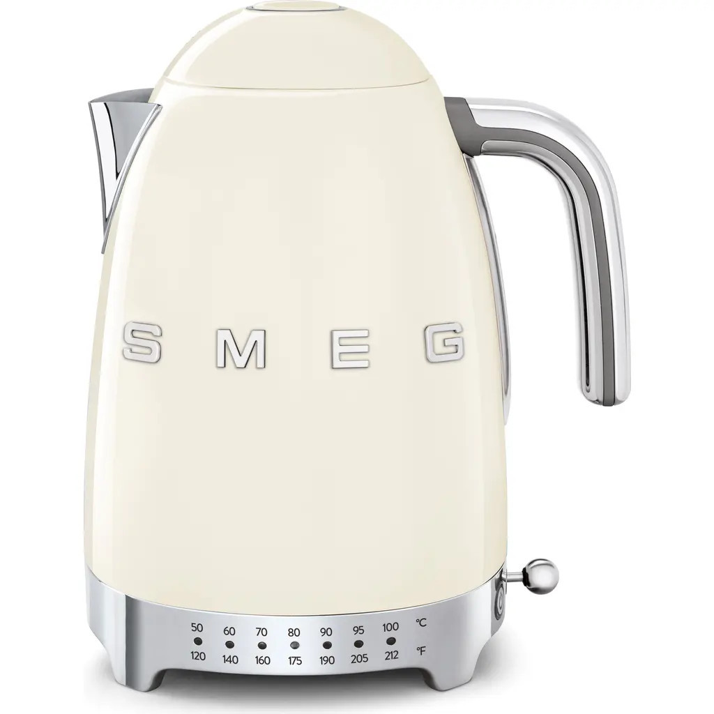 smeg '50s Retro Style Variable Temperature Electric Kettle in Cream at Nordstrom | Nordstrom