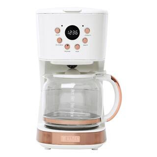 HADEN 12-Cup Ivory and Copper Retro Style Drip Coffee Maker with Strength Control and Timer | The Home Depot