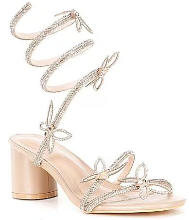 Azalea Wang Quinton Butterfly Ankle Wrap Dress Sandals - 8.5 | Dillard's