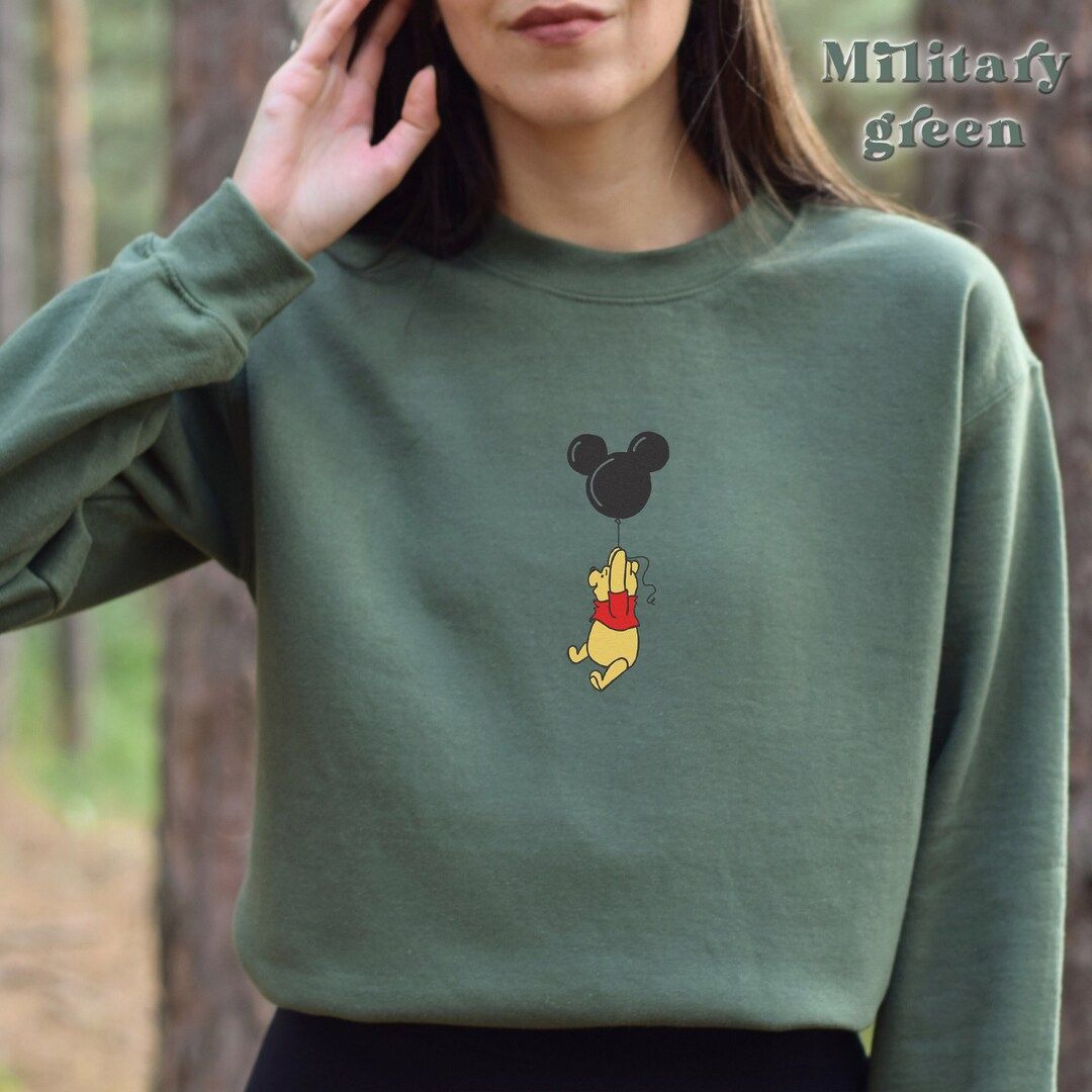 Embroidered Disney Winnie the Pooh Sweatshirt, Cute Pooh Bear Shirt, Pooh and Friends Tee, Disney... | Etsy (US)
