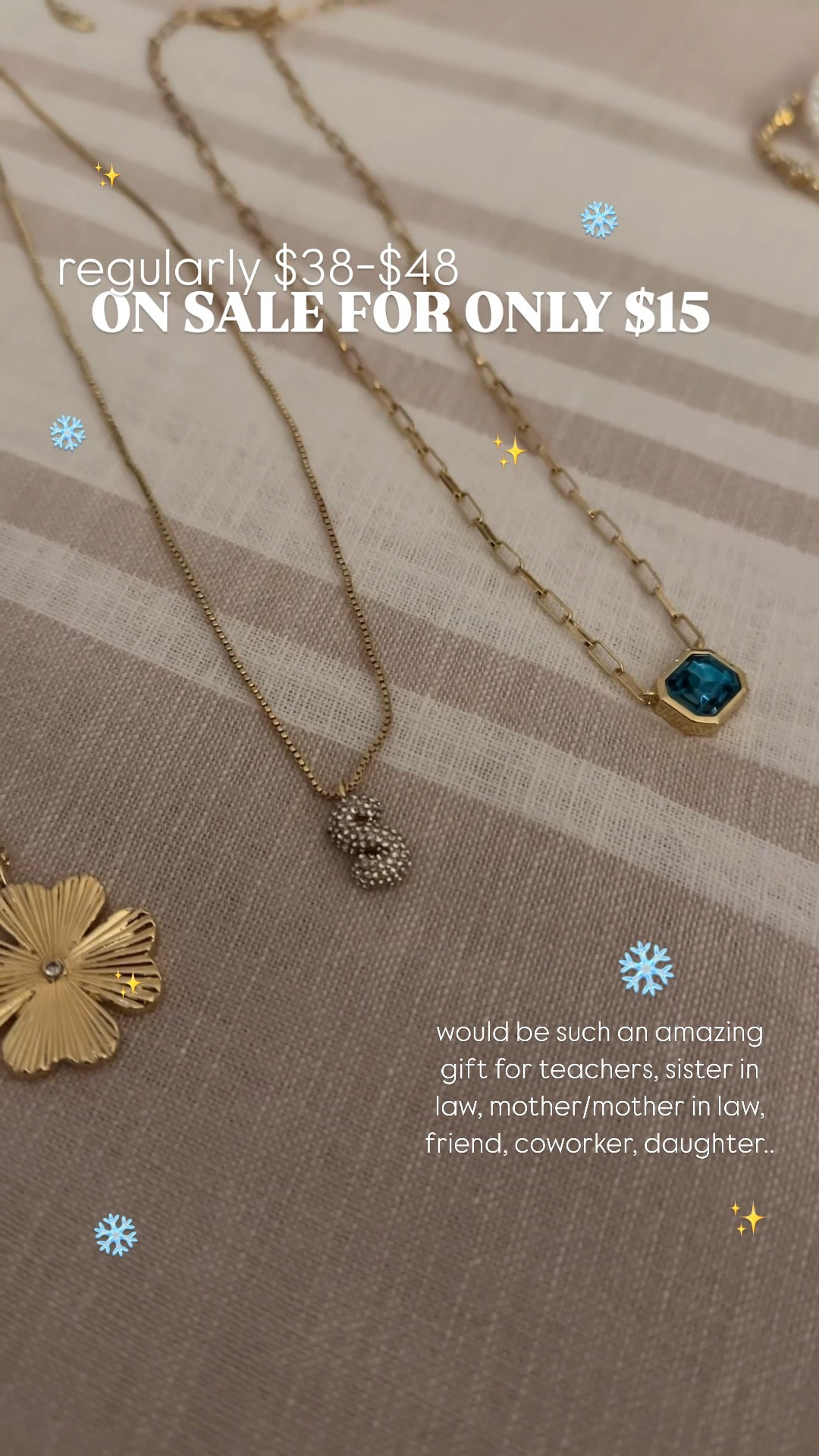 found the perfect gift for all the girls in your life ! These stackable necklaces from BaubleBar are typically $38-48 and our on sale for Black Friday for only $15!

#LTKCyberWeek #LTKSaleAlert #LTKGiftGuide
