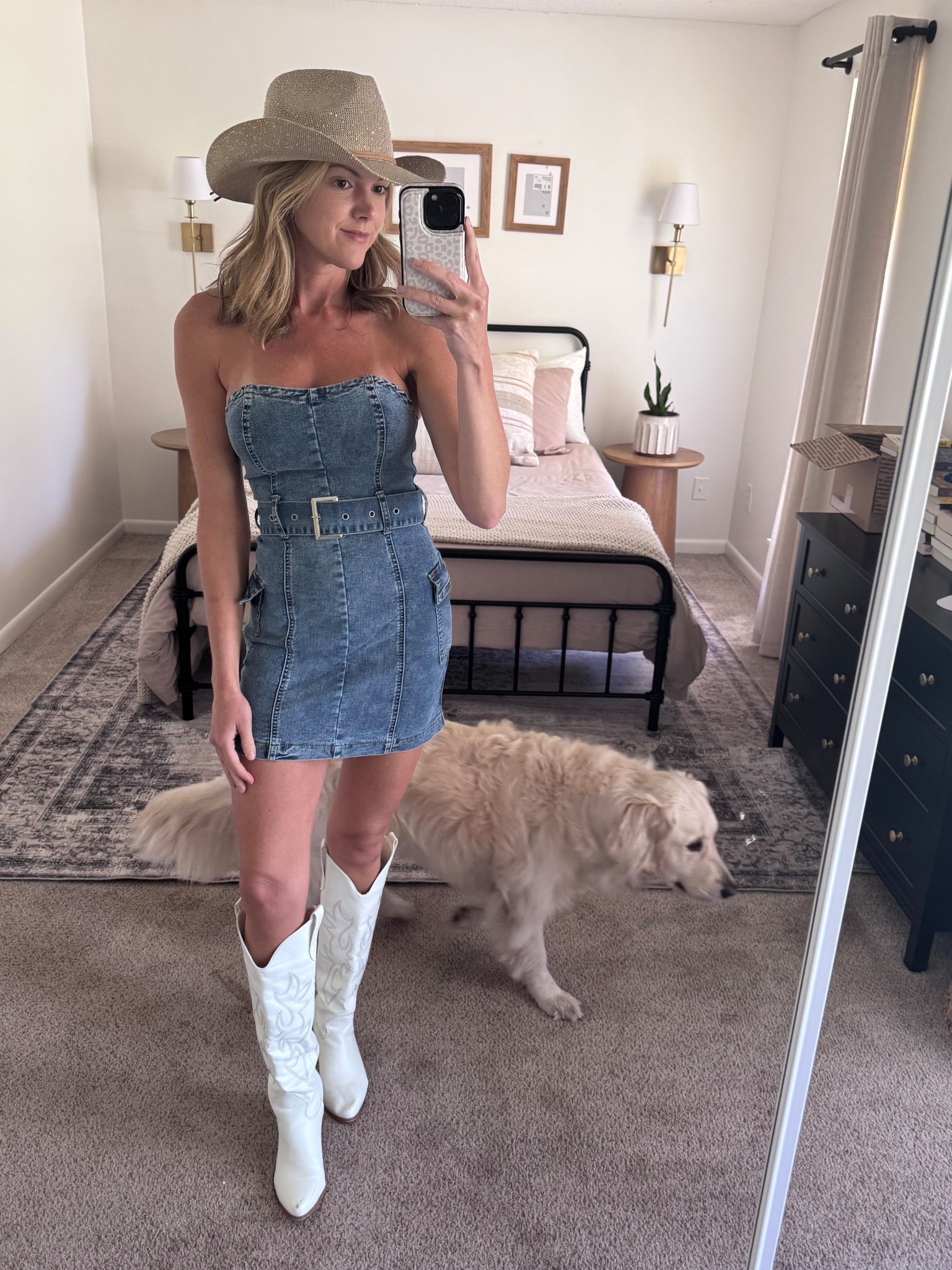 Denim dress perfect for any country concert!! 