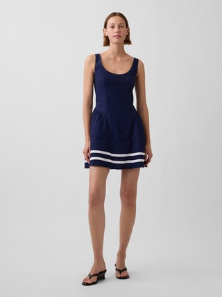 Linen-Blend Drop-Waist Mini Dress | Gap (US)