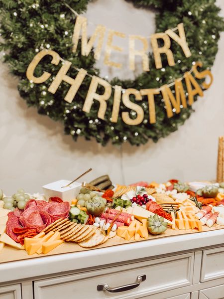 Six foot charcuterie board + accessories.

#LTKparties #LTKHoliday #LTKhome