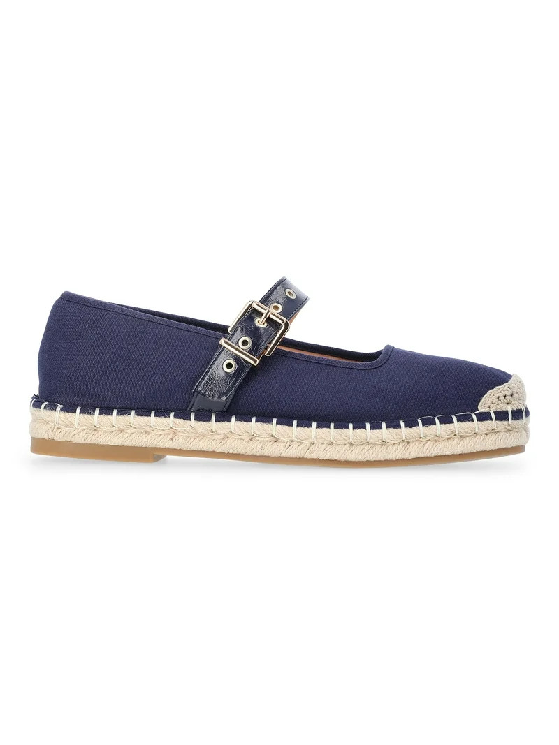 Time and Tru Women's Espadrille Mary Jane Flats | Walmart (US)