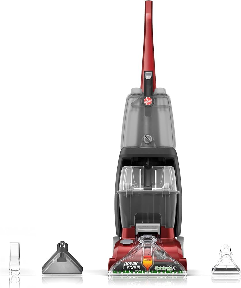 Hoover PowerScrub Deluxe Carpet Cleaner Machine, for Carpet and Upholstery, Deep Cleaning Carpet Shampooer, Carpet Deodorizer and Pet Stain Remover, FH50150NC, Red | Amazon (US)