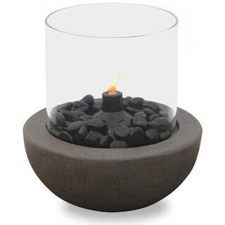 Endless Summer 10.5 in. Dia Outdoor Gray Stone Tabletop Citronella Fire Bowl FB1501M | The Home Depot