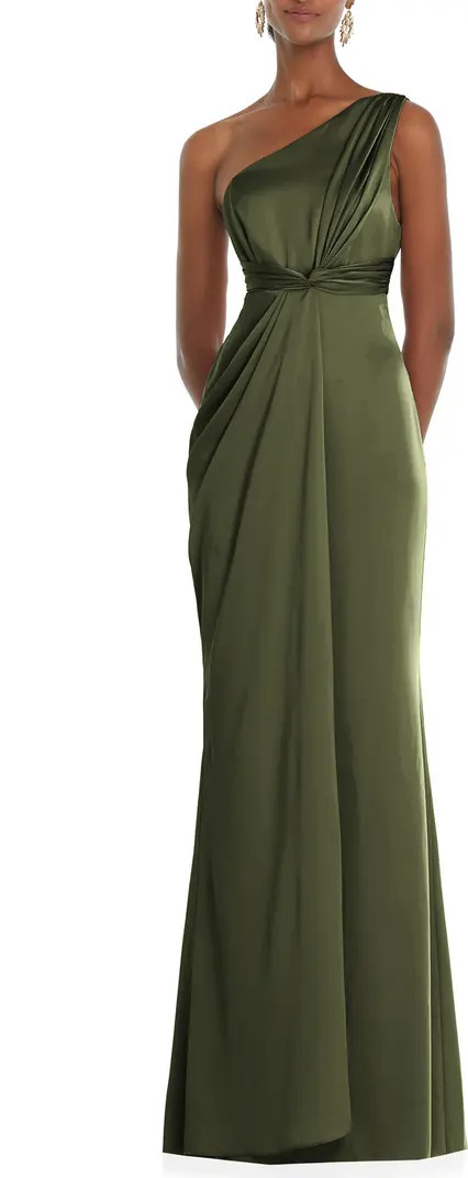One-Shoulder Satin Gown | Nordstrom