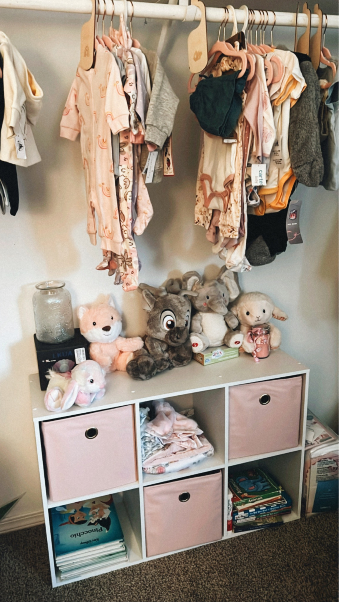Nursery storage from Walmart and amazon! Finally getting around to putting baby girls nursery together. Amazon nursery. Walmart nursery. Girl nursery  

#LTKbaby #LTKbump #LTKhome