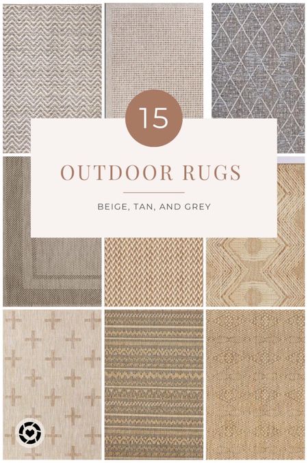 Neutral Outdoor Rugs! 

Rugs make outdoor spaces better by defining areas and creating comfort. 

#LTKhome