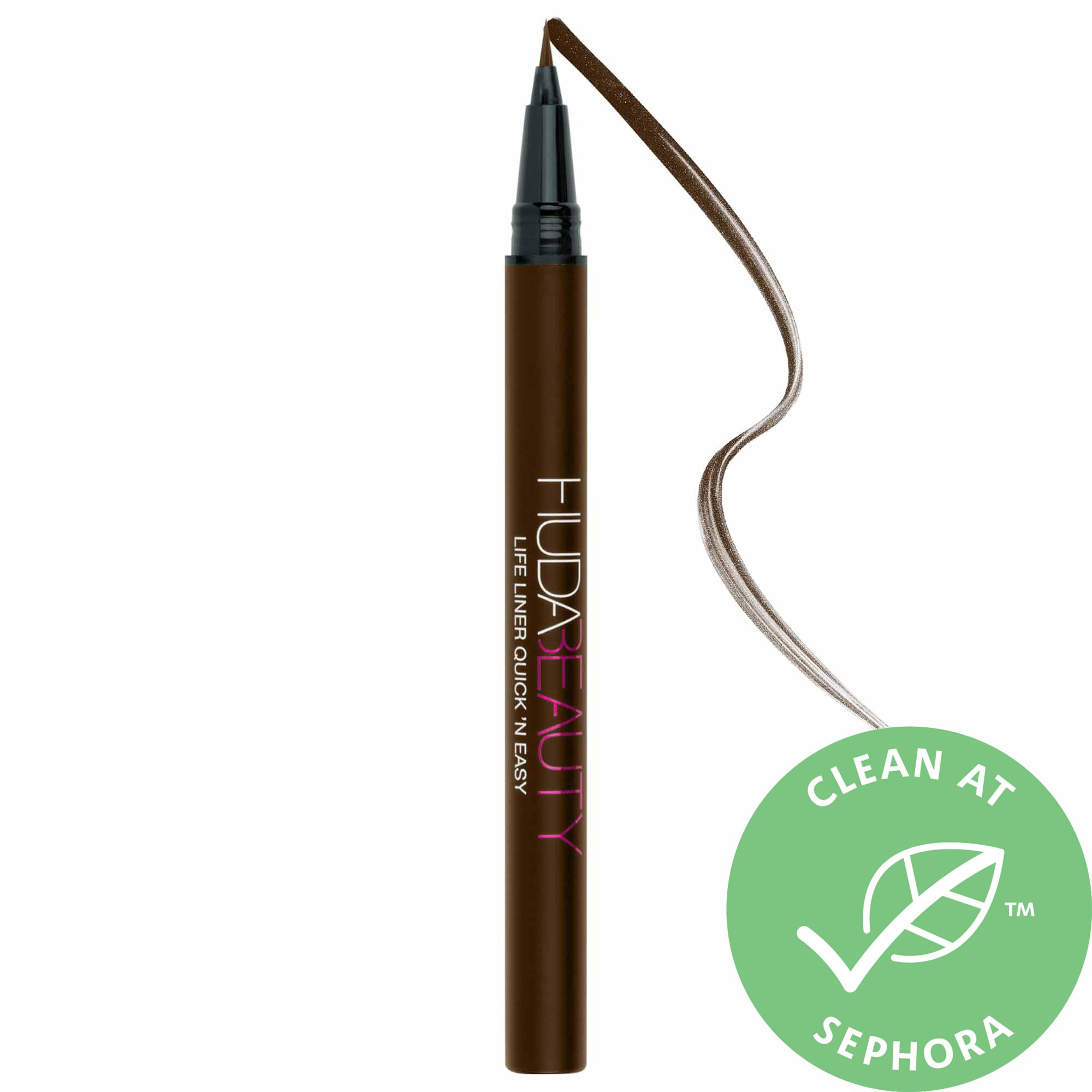 HUDA BEAUTY Quick ‘N Easy Precision Liquid Liner Very Brown 0.03 oz / 1 ml | Sephora (US)
