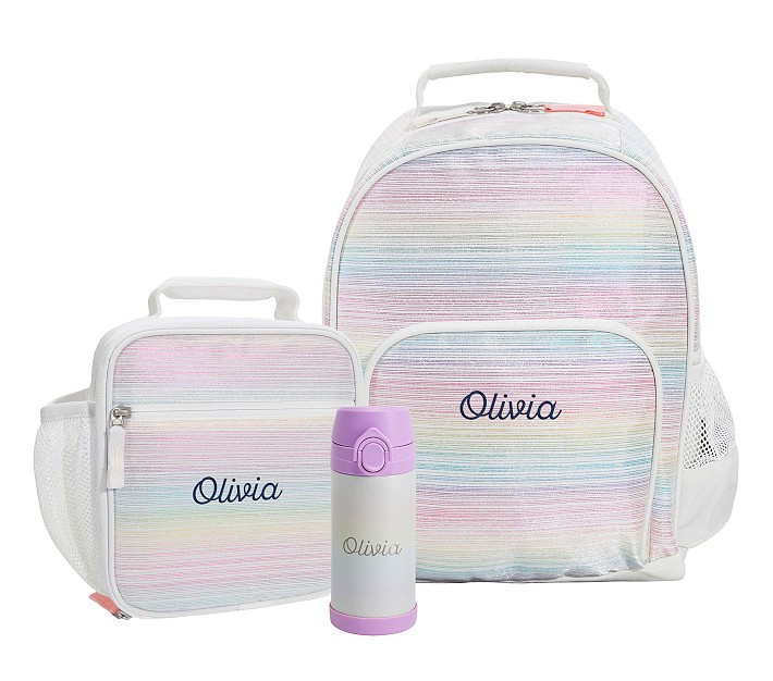 Mackenzie Metallic Ombre Backpack & Lunch Bundle, Set of 3 | Pottery Barn Kids