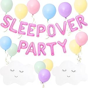 LaVenty 43 PCS Sleepover Party Decoration Sleepover Party Banner Mean Girls Party Decoration Paja... | Amazon (US)