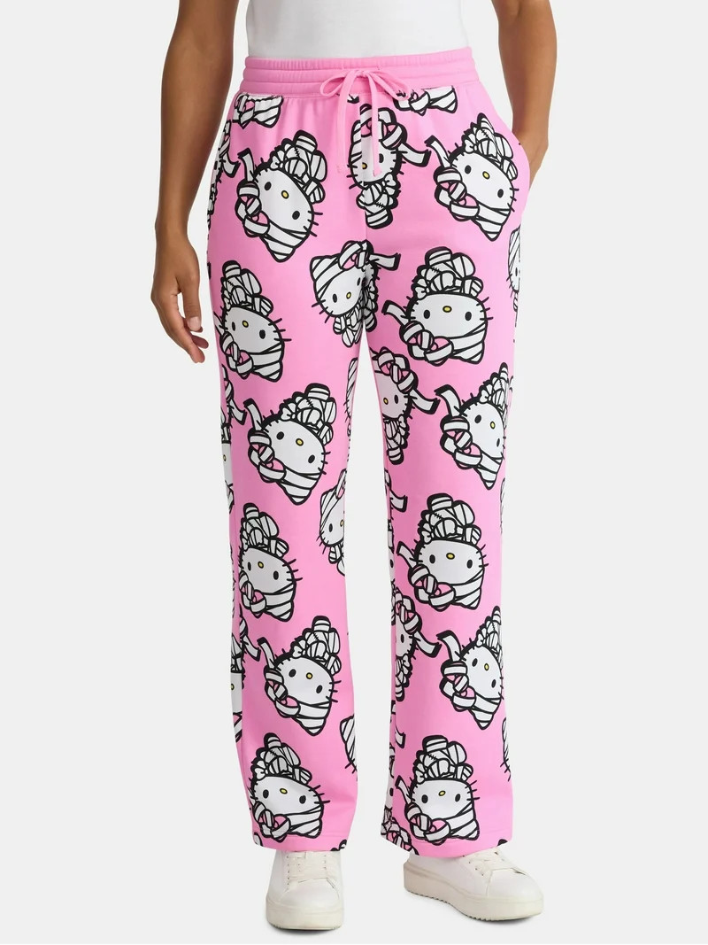 Hello Kitty Women's Halloween Mummy Print Fleece Jogger Pants, Sizes XXS-XXL | Walmart (US)