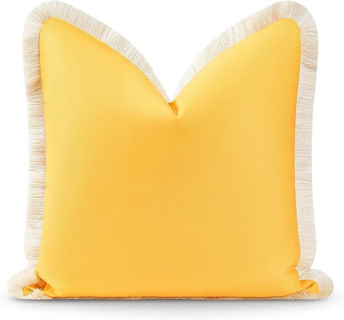 Hofdeco Premium Coastal Patio Indoor Outdoor Pillow Cover Only, 20"x20" Water Resistant for Backy... | Amazon (US)