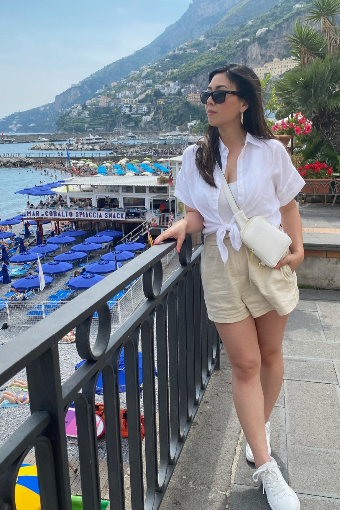 Loving the Amalfi Coast! Wearing my favorite travel sneakers and bag! Linked my linen top and similar shorts  

#LTKtravel #LTKstyletip #LTKFind