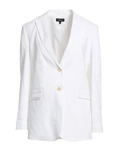 Theory Woman Blazer White Size 0 Linen, Viscose, Elastane | YOOX (US)