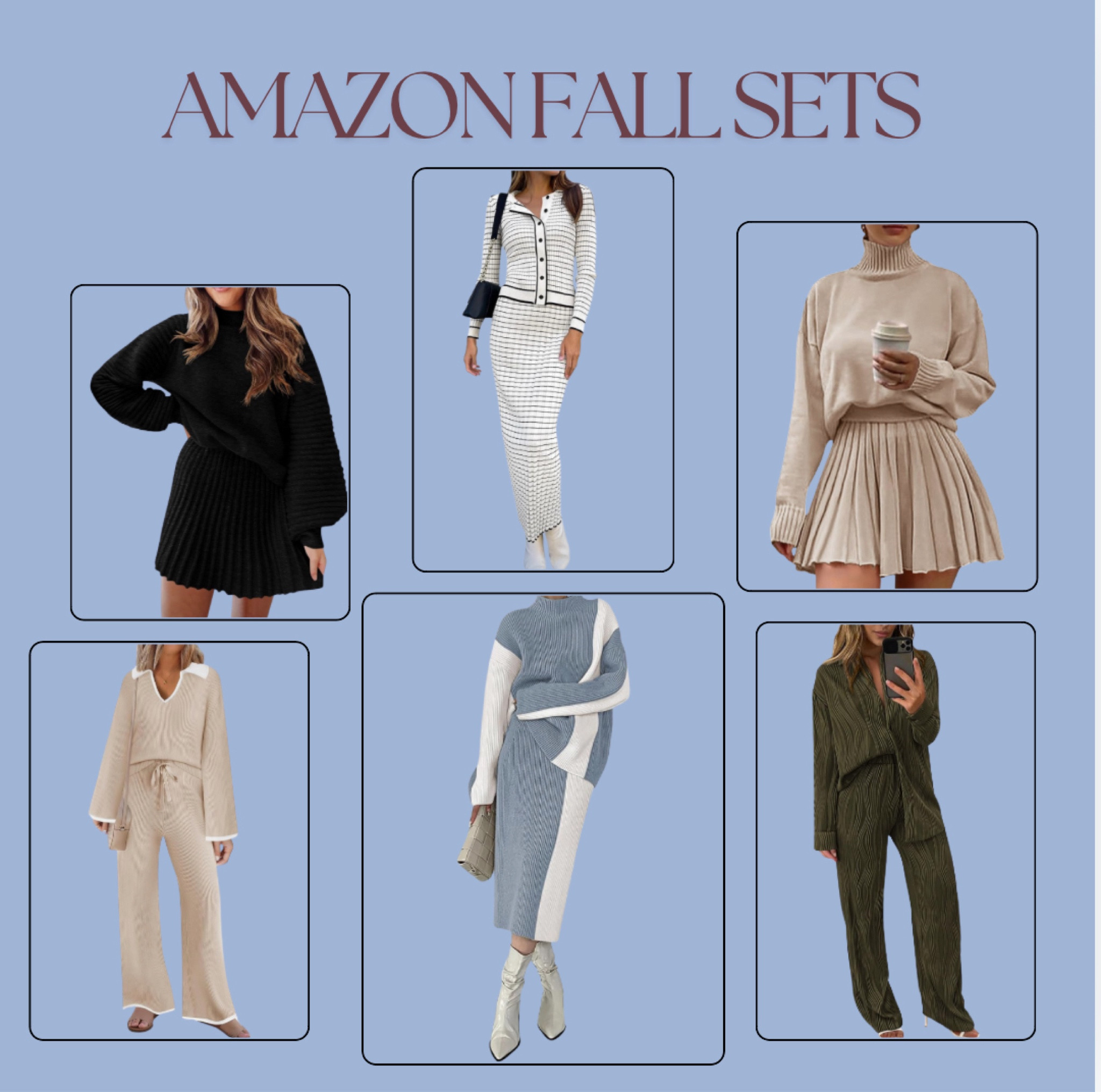 Amazon fall sets!
Amazon fashion fall fashion fall outfits workwear athleisure cozy sweater sweaters skirts skirt 

#LTKFindsUnder50 #LTKFallSale #LTKFindsUnder100