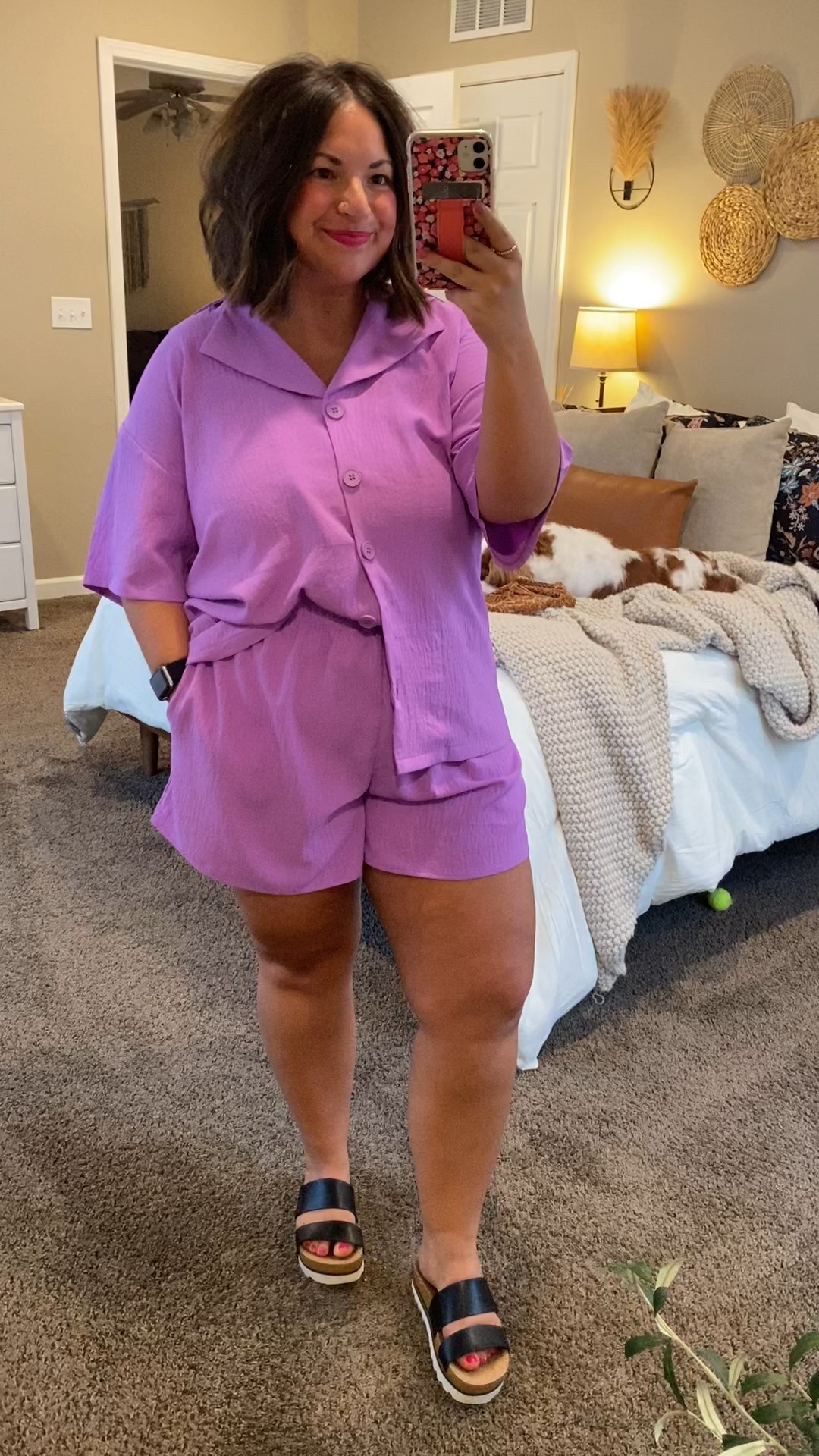 Loving the bright color of this two piece set from Walmart!  💐
sandals: fit true to size // wearing a 5
set: fits true to size // wearing a large 

 

#LTKFindsUnder50 #LTKMidsize #LTKStyleTip