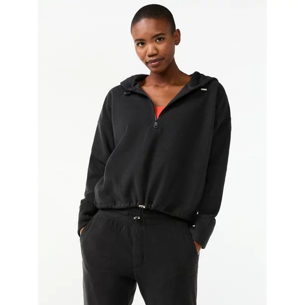 Love & Sports Women's Fleece Quarter Zip Jacket | Walmart (US)