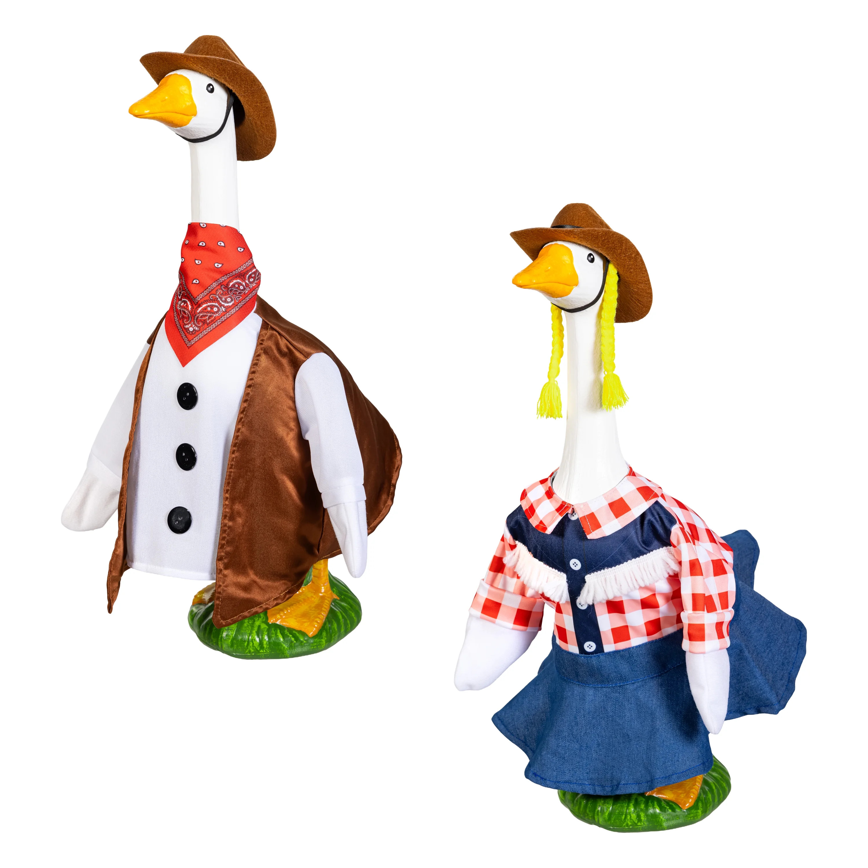 Mainstays Fall Cowboy & Cowgirl Porch Goose Outfit, Set of 2 | Walmart (US)