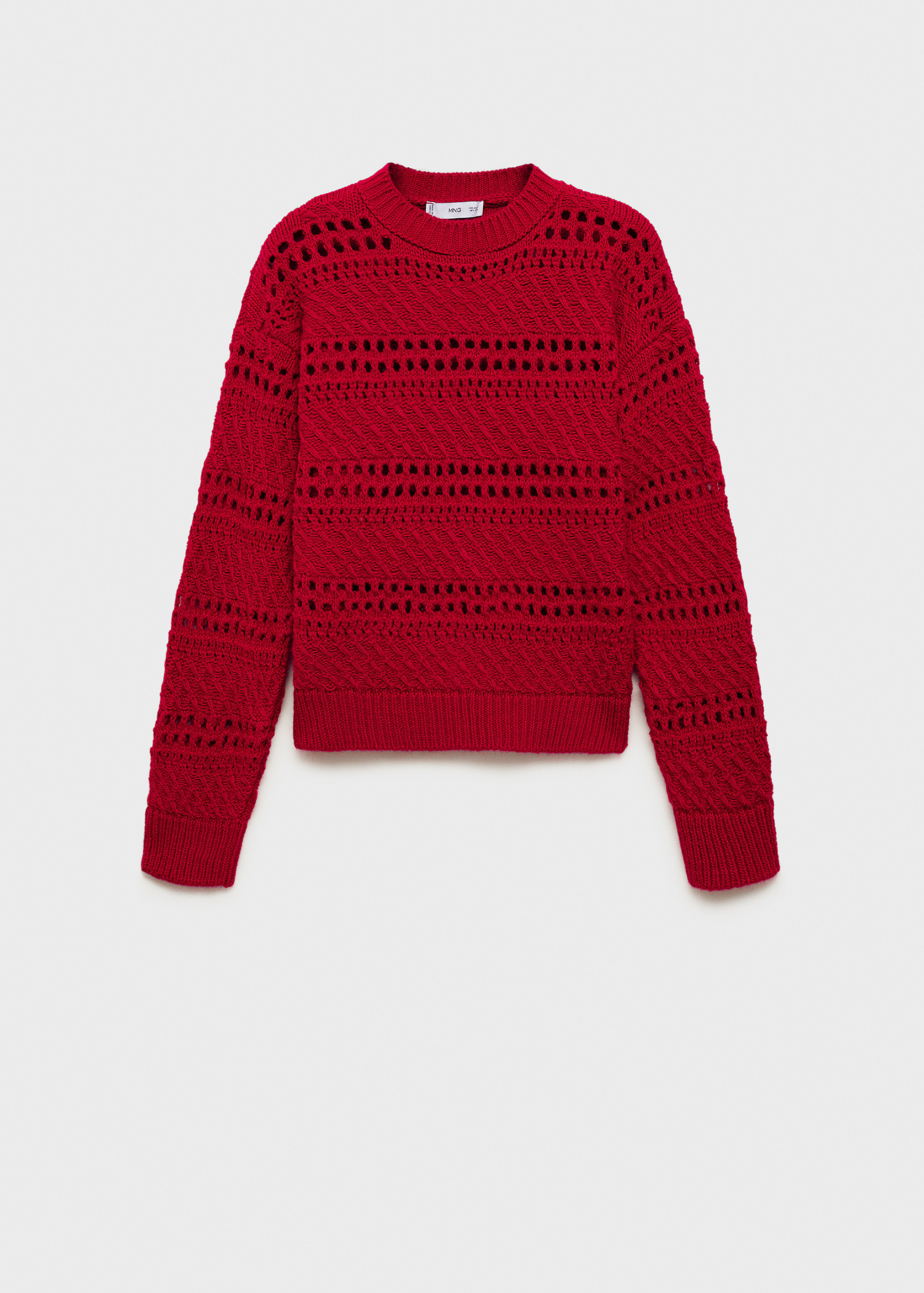 Pullover mit Lochstrickmuster | Mango EU