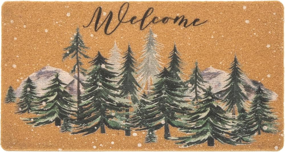 Christmas-Welcome Door-Mats Coir-Doormats - Non-Slip Front Door Mat Seasonal Winter Christmas Hol... | Amazon (US)