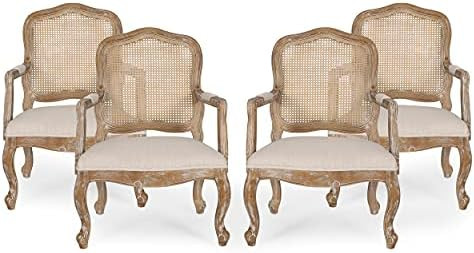 Christopher Knight Home Andrea Dining Chair Sets, Wood, Beige + Natural | Amazon (US)