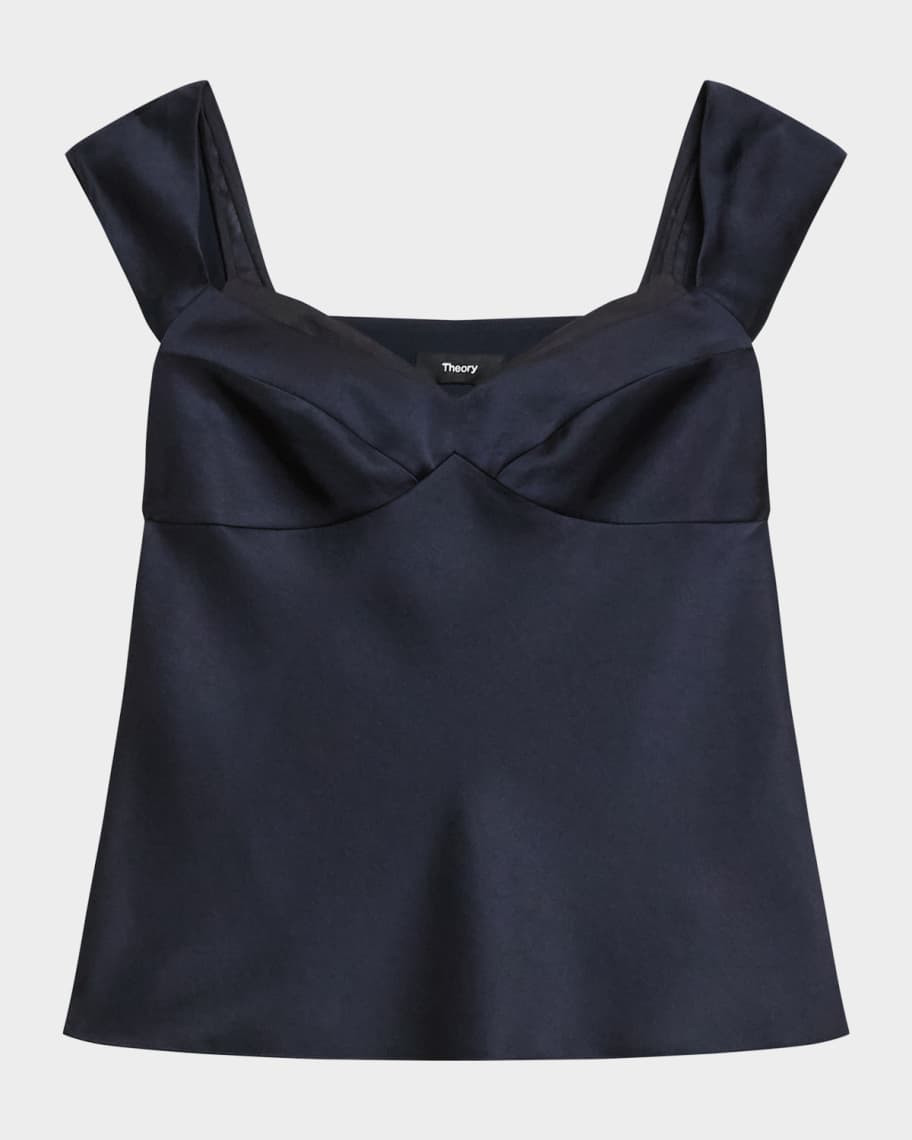 Short Sleeve Peek Cami Top | Neiman Marcus