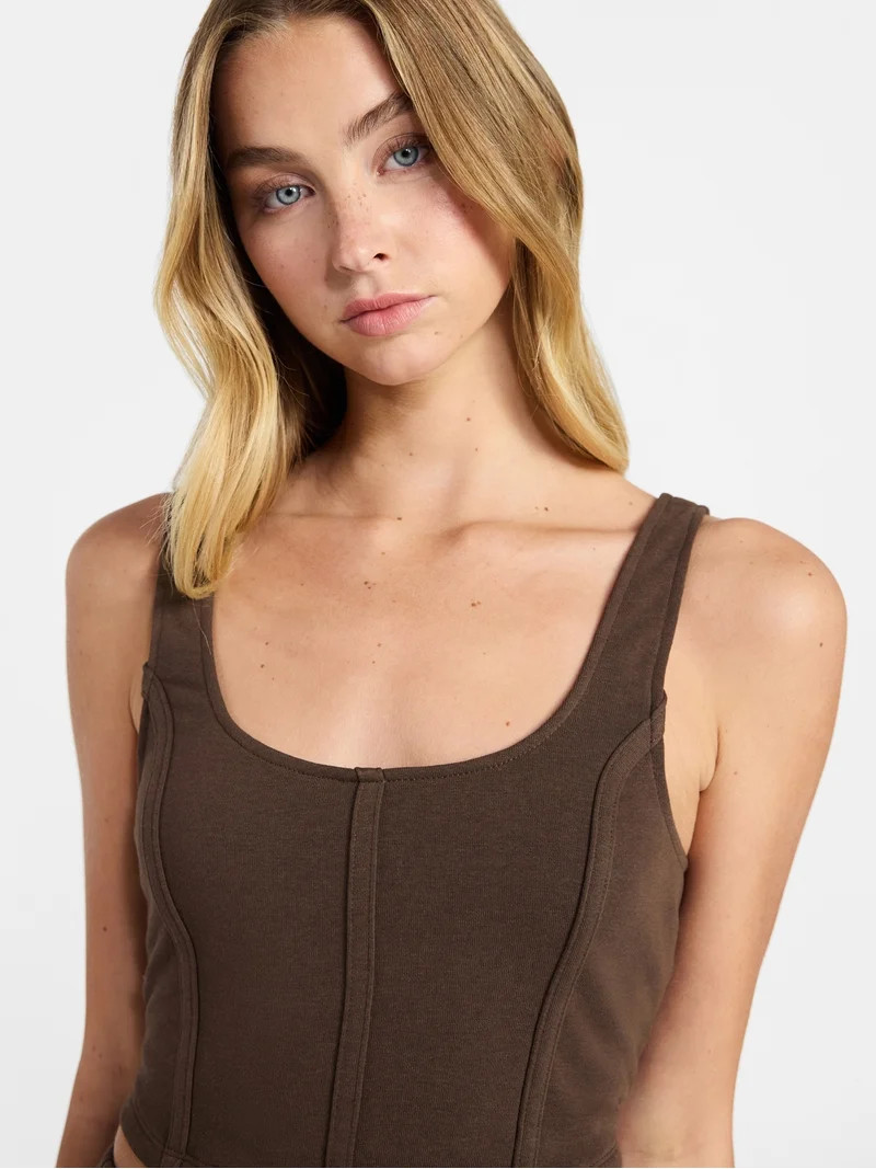 No Boundaries Bustier Tank and Cargo Pant Set, 2-Piece, Women's and Women's Plus Sizes XXS-4X | Walmart (US)