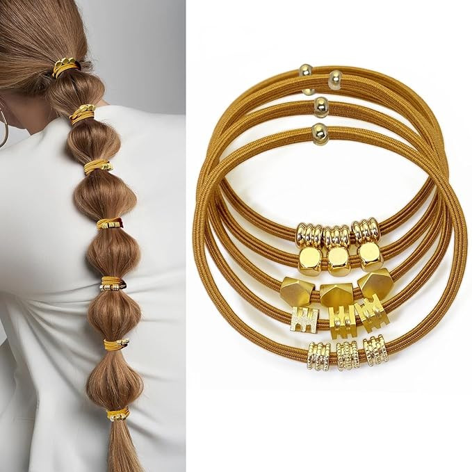 Bracelet Hair Ties Boho Hair Accessories for Women, Ponytail Holders Hair Tie No Damage for Girls... | Amazon (US)