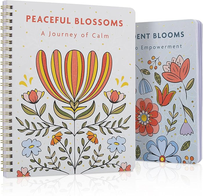 Hermoso juego de 2 libros para colorear para adultos, para relajarse, libros de afirmación e ins... | Amazon (US)