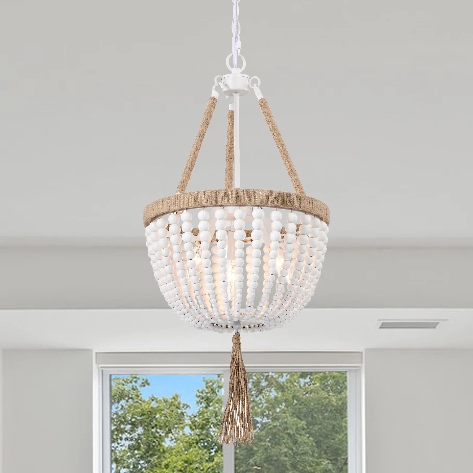 Charidy 3 - Light Tiered Chandelier with Beaded Accents | Wayfair Professional