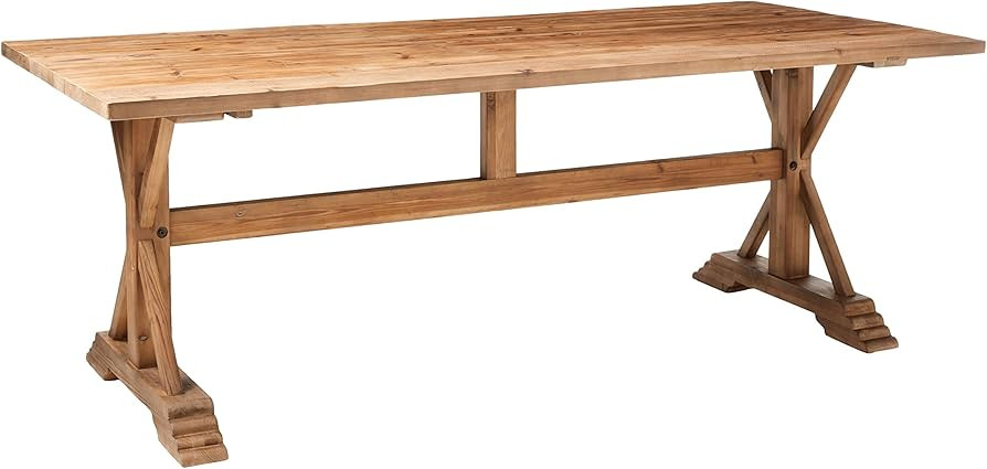 Burnham Home Charlotte Rectangle Dining Table, Natural | Amazon (US)