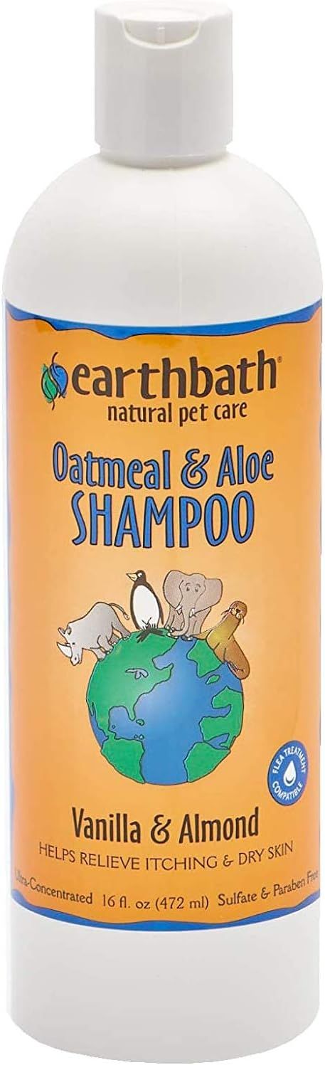 Earthbath Oatmeal & Aloe Pet Shampoo - Vanilla & Almond, Itchy & Dry Skin Relief, Soap-Free, Good fo | Amazon (US)