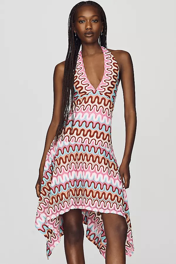 Lissie Plunge Halter Mini Dress | Anthropologie (US)